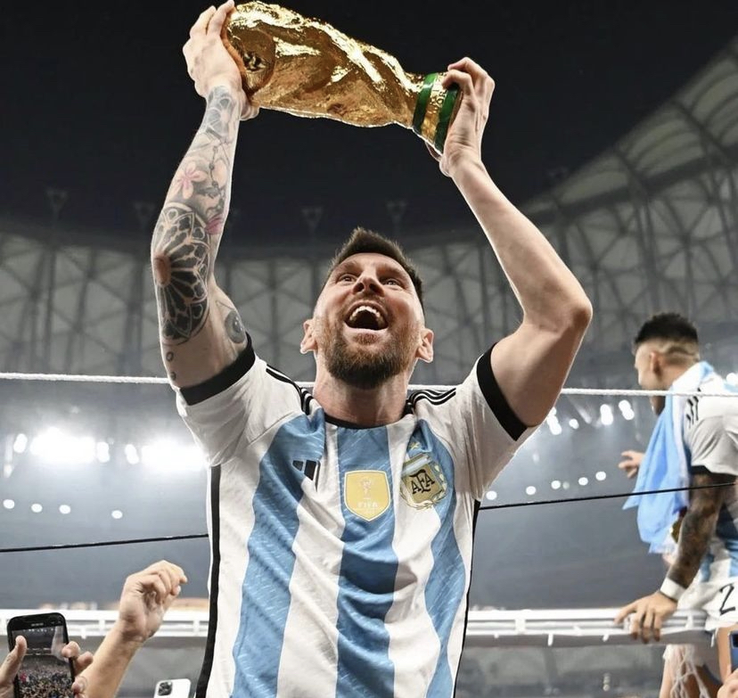 Messi with the world cup